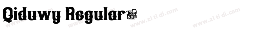 Qiduwy Regular字体转换